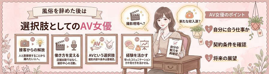 風俗を辞めた後はAV女優という選択肢もある